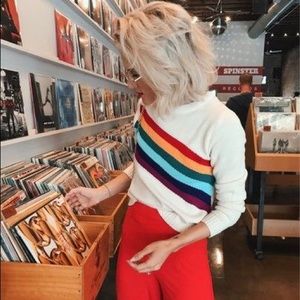 forever 21 graphic rainbow sweater